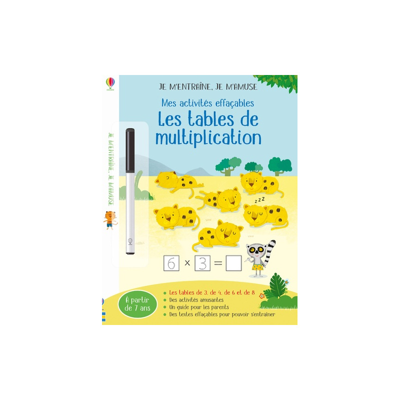 Mes activités effaçables : Les tables de multiplication