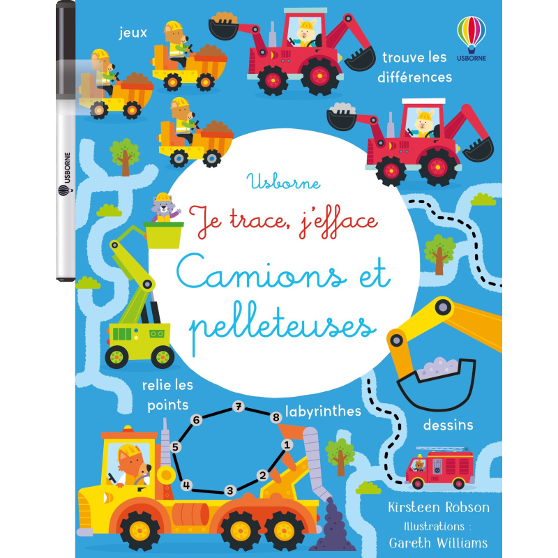 Camions et pelleteuses - Avec 1 feutre