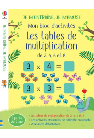 Mon bloc d'activités les tables de multiplication