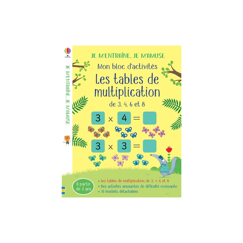 Mon bloc d'activités les tables de multiplication