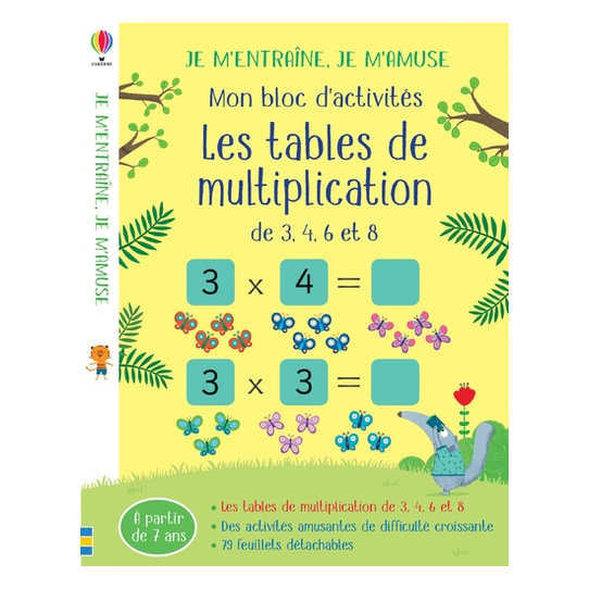Mon bloc d'activités les tables de multiplication