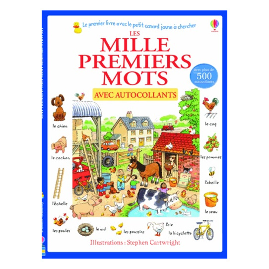 Les mille premiers mots avec autocollants