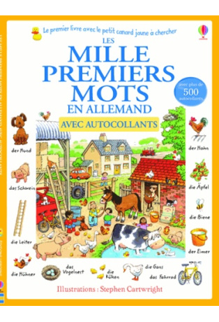 Les mille premiers mots en allemand avec autocollants