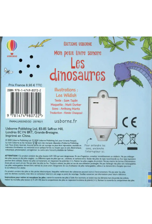 Les dinosaures - Livre sonore