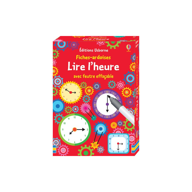 Lire l'heure - Avec feutre effaçable Lire l'heure - Avec feutre effaçable