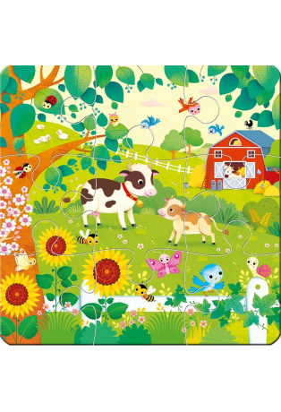 À la ferme (Livre et 3 puzzles)