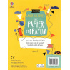 Cahier d'activités avec papier et crayon