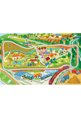 Le train - Livre avec un jouet à remonter