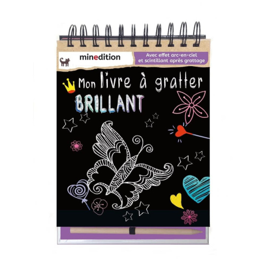 Mon livre à gratter brillant - Avec un crayon en bois- Grand Format