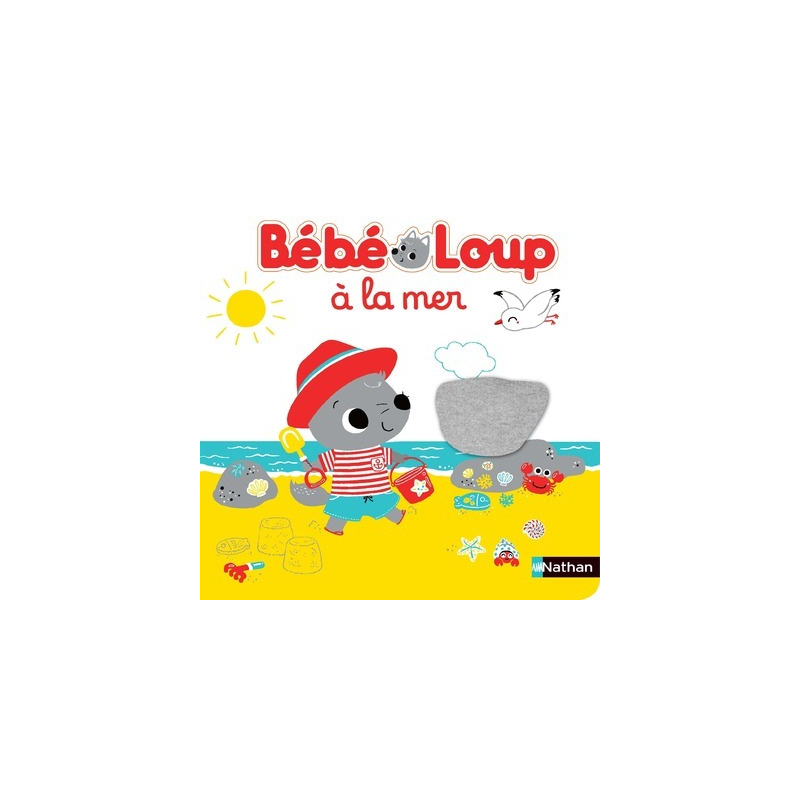 Bébé loup à la mer