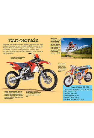 Motos - Avec 1 livre et 8 modèles