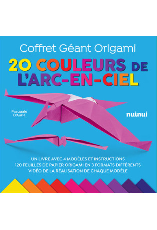 Coffret géant origami - 20 Couleurs de l'Arc-en-ciel