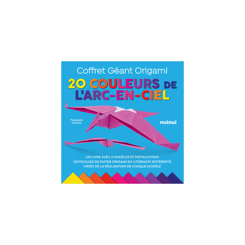 Coffret géant origami - 20 Couleurs de l'Arc-en-ciel