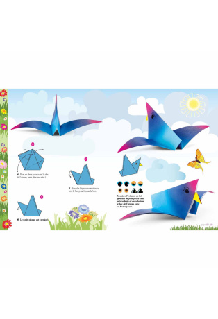 Le jardin en origami - 12 superbes modèles à plier et colorier