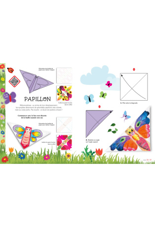 Le jardin en origami - 12 superbes modèles à plier et colorier