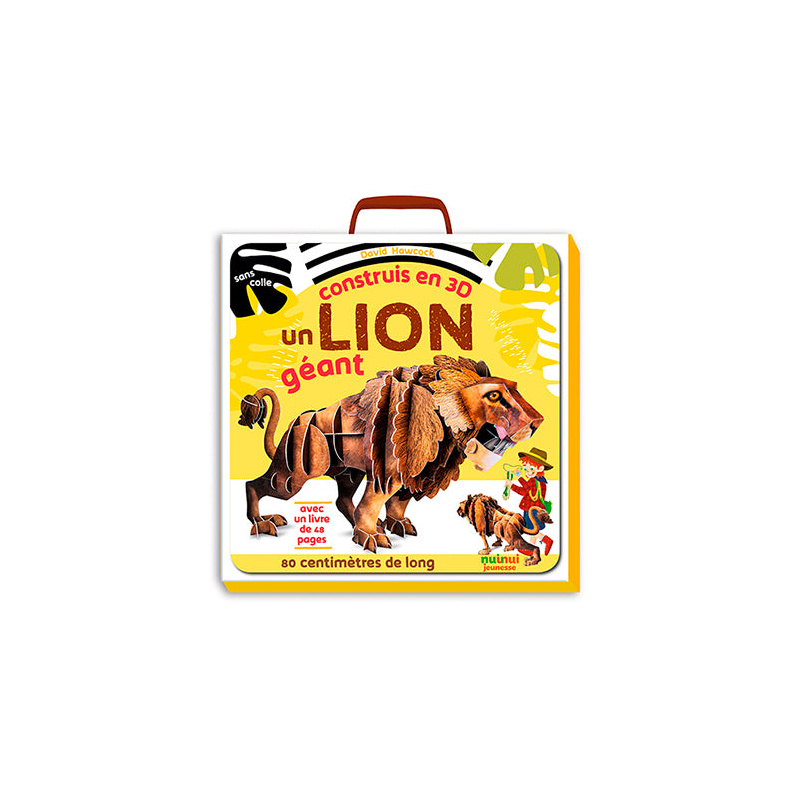 Construis en 3D un lion géant - Avec un livret de 48 pages