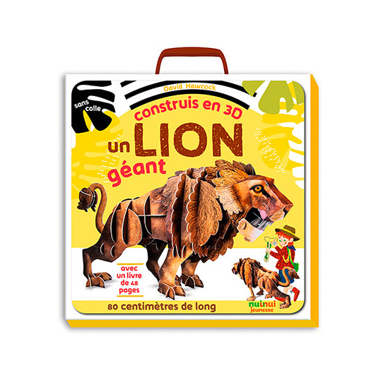Construis en 3D un lion géant - Avec un livret de 48 pages