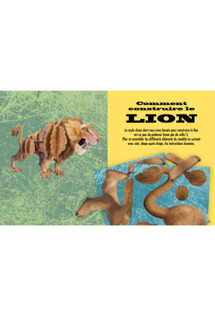 Construis en 3D un lion géant - Avec un livret de 48 pages