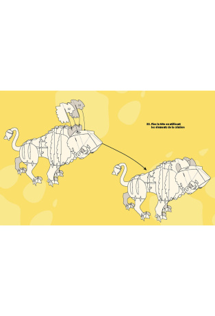 Construis en 3D un lion géant - Avec un livret de 48 pages