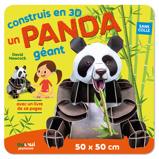 Construits en 3D un panda géant - Avec 1 livre