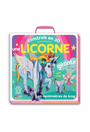 Construis en 3D une licorne géante - Avec 1 livre