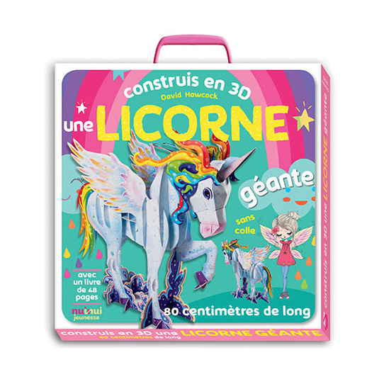 Construis en 3D une licorne géante - Avec 1 livre