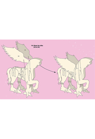 Construis en 3D une licorne géante - Avec 1 livre
