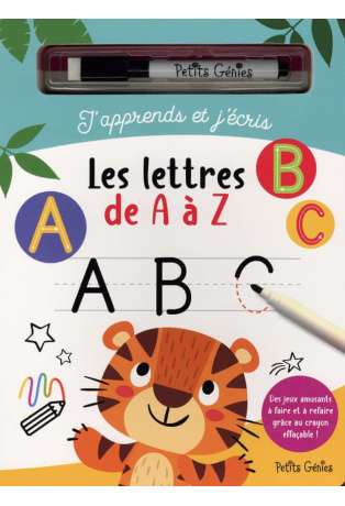 Les lettres de A à Z - Avec 1 feutre effaçable