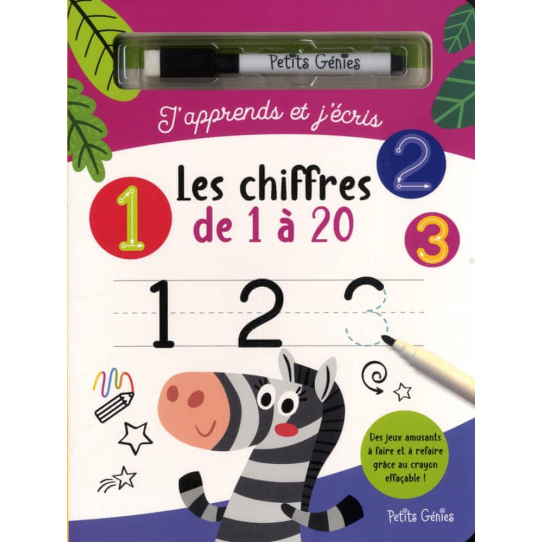 Les chiffres de 1 à 20 - Avec un feutre effaçable