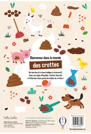Cherche et trouve les crottes - Avec 1 feutre effaçable
