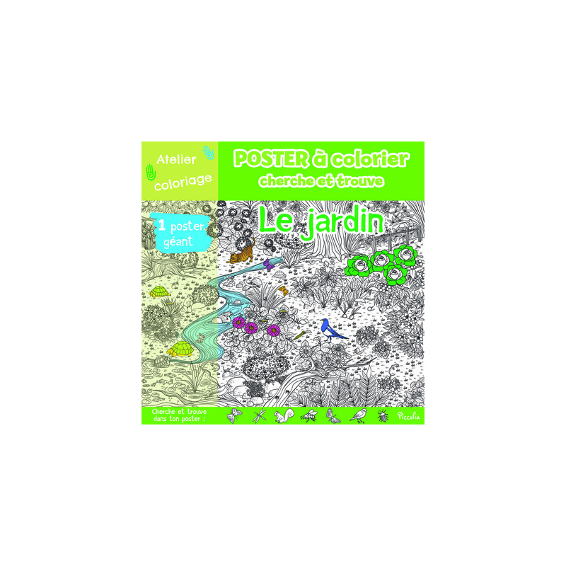 Le jardin - Poster à colorier