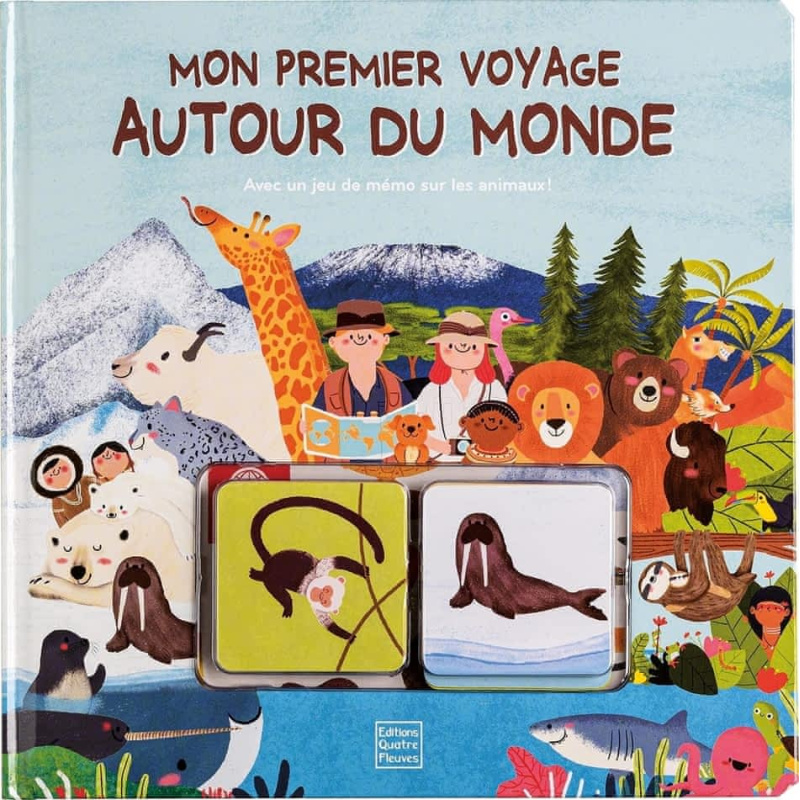 Mon premier voyage autour du monde - Avec un jeu de mémo sur les animaux !