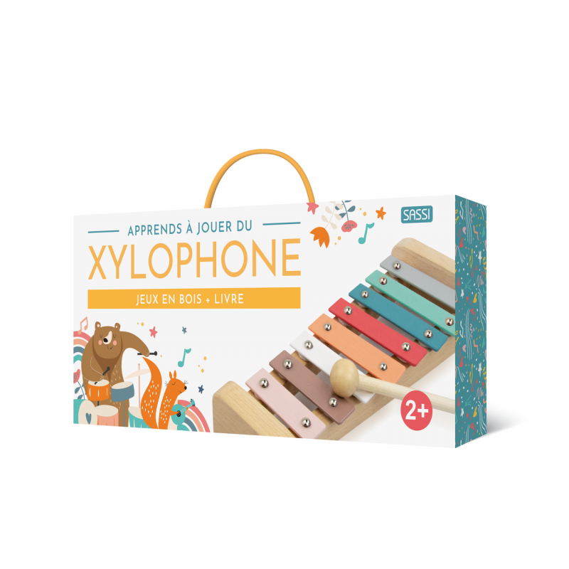 Apprends à jouer du xylophone - Jeux en bois + livre Apprends à jouer du xylophone - Jeux en bois + livre