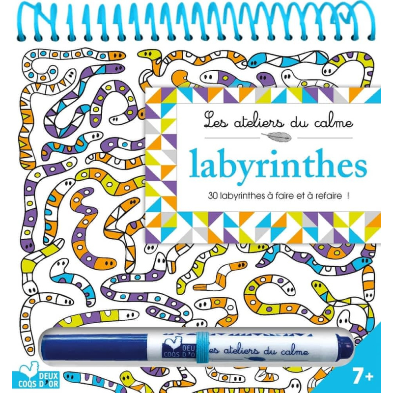Labyrinthes - Avec 1 feutre effaçable