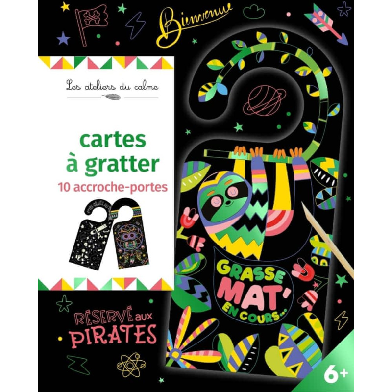 Cartes à gratter 10 accroche-portes