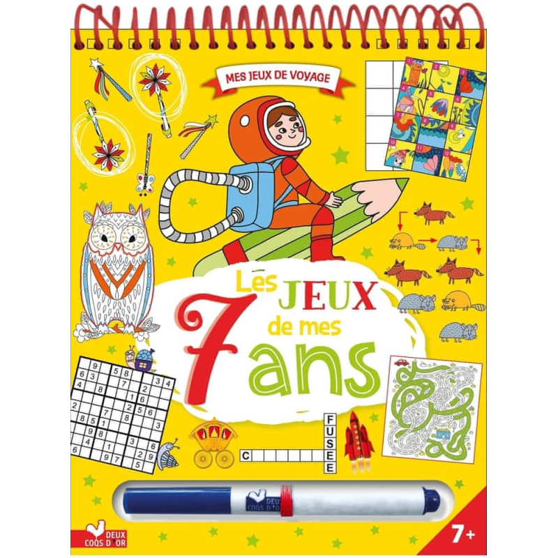 Les jeux de mes 7 ans - Avec 1 feutre effaçable