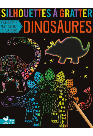 Silhouettes à gratter dinosaures