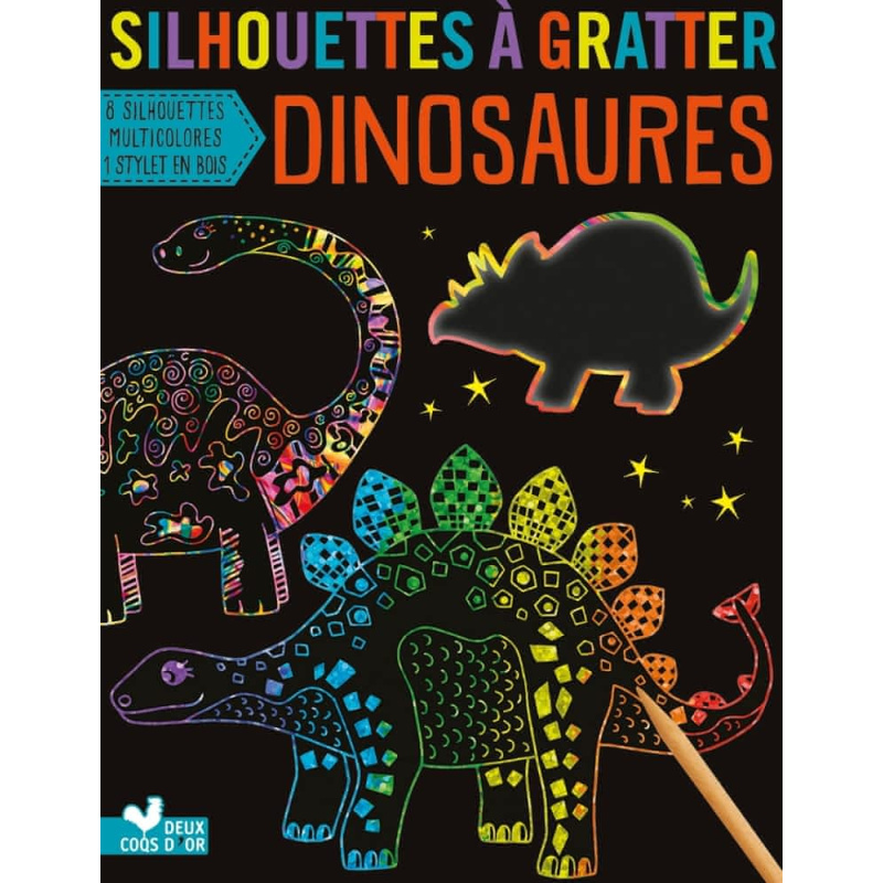 Silhouettes à gratter dinosaures Silhouettes à gratter dinosaures