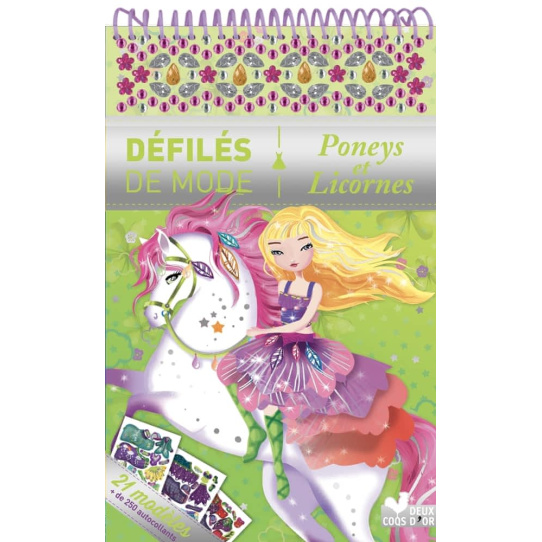 Poneys et licornes - 21 modèles + 250 autocollants