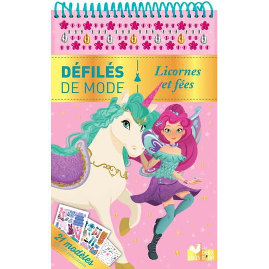 Licornes et fées - 21 modèles + 350 autocollants