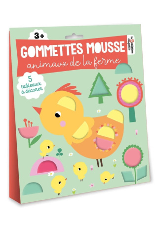 Gommettes mousse animaux de la ferme
