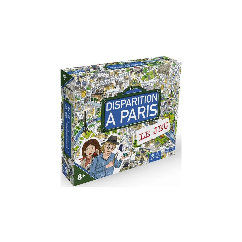 Disparition à Paris - Le jeu - coffret avec plateau et cartes