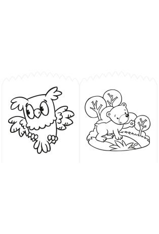 Colorie les animaux dans la nature