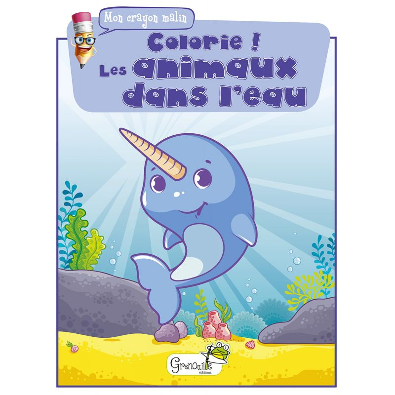 Colorie les animaux dans l'eau