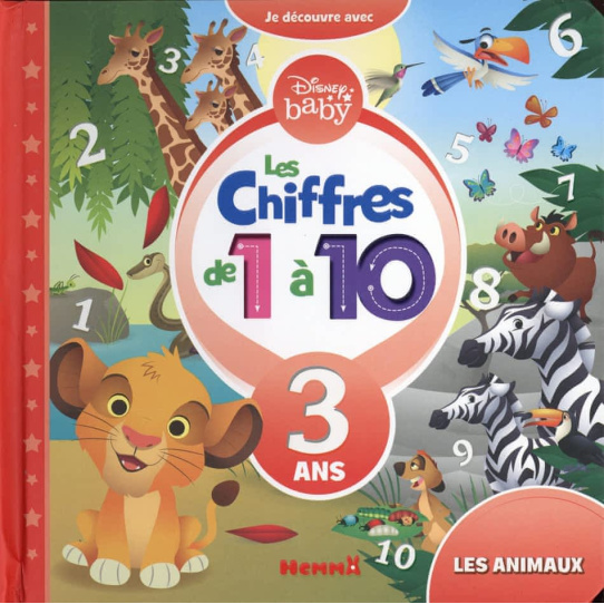 Les chiffres de 1 à 10 - 3 ans - Les animaux