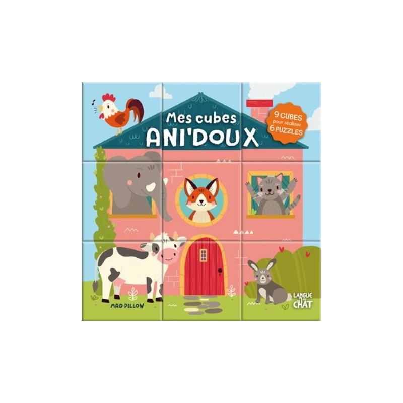 Mes cubes Ani'doux - 9 cubes pour réaliser 6 puzzles