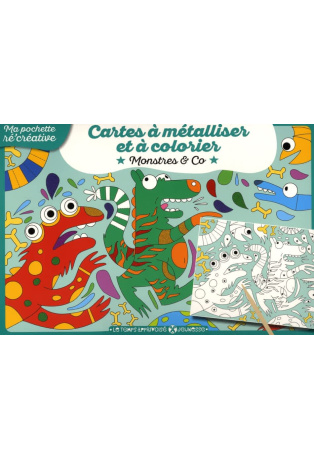 Cartes à métalliser et à colorier Monstres & Co- Grand Format