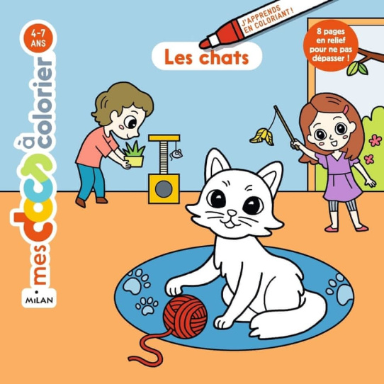 Les chats - Coloriage