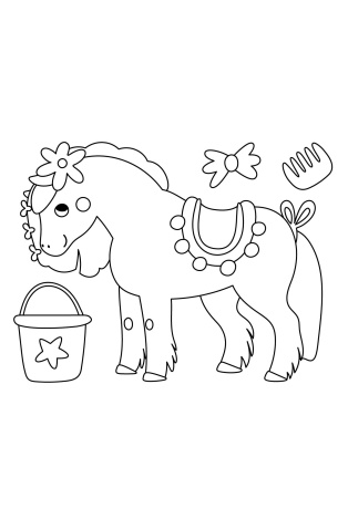 Gentils poneys - Avec 1 pinceau