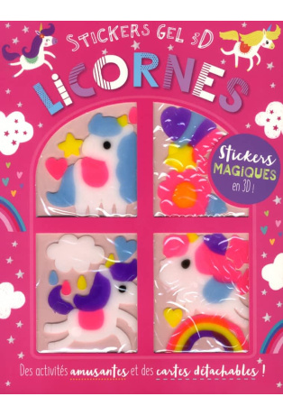 Stickers gel 3D Licornes